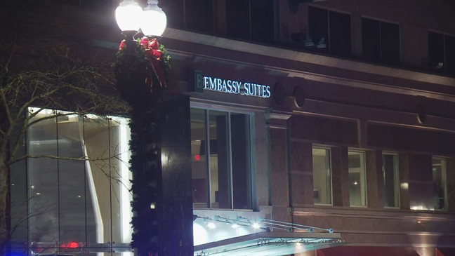 A woman was found with a fatal gunshot wound inside the Embassy Suites in Hilton (7News)
