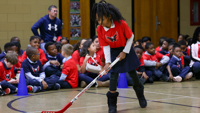 Capitals Youth Hockey School at Capitol Heights Elementary School in Prince George's County Jan. 4th (Courtesy: Washington Capitals)