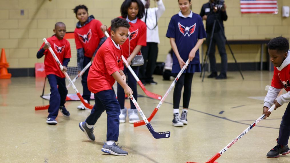 Capitals Youth Hockey School at Capitol Heights Elementary School in Prince George's County Jan. 4th (Courtesy: Washington Capitals)