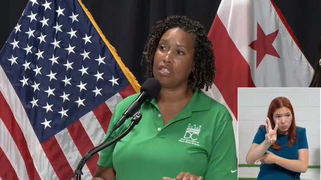 D.C. Mayor Muriel Bowser held a public safety news conference ahead of a public safety walk in Northeast D.C. on July 6, 2023. (7News)